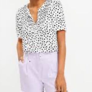LOFT Polka Dot Knit Top